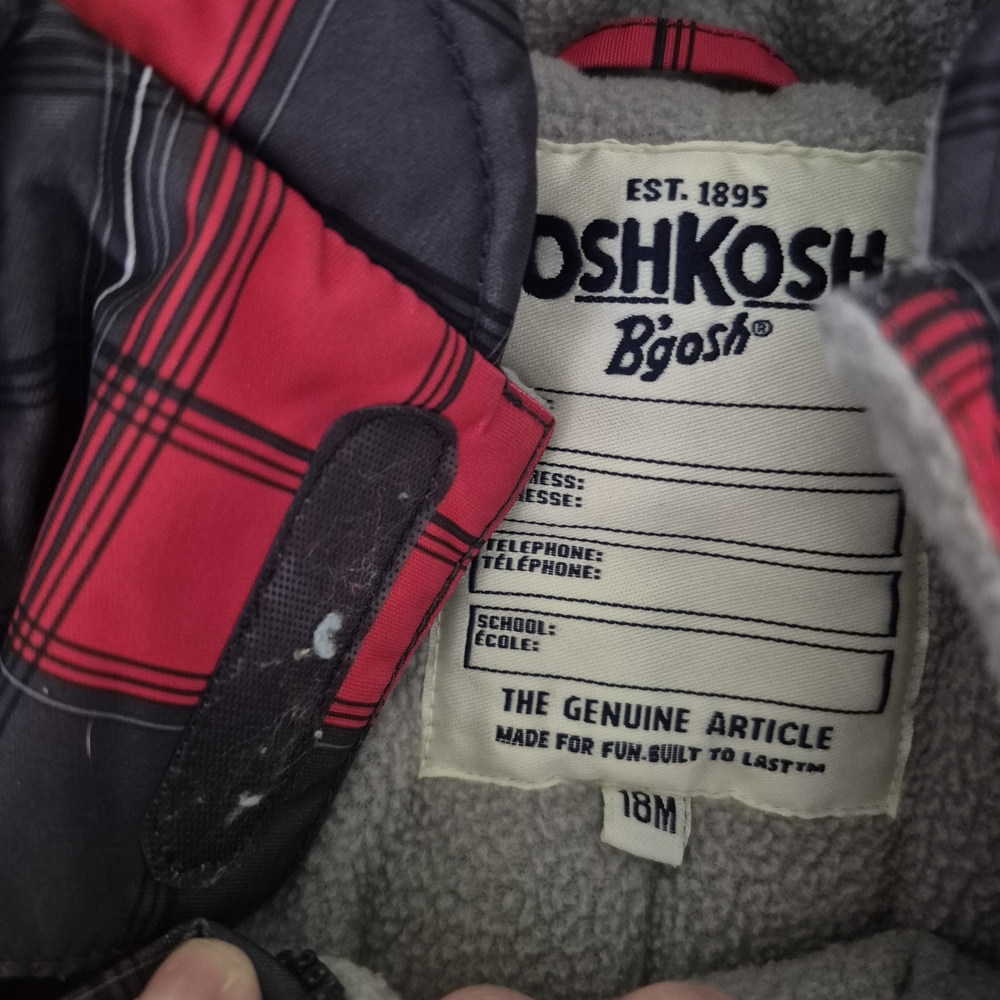 OshKosh B'gosh Red and Black Plaid Jacket